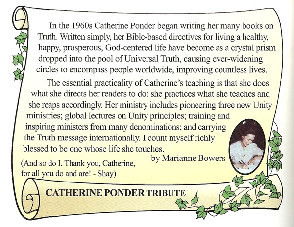Tribute to Catherine Ponder by Marianne Bowers
